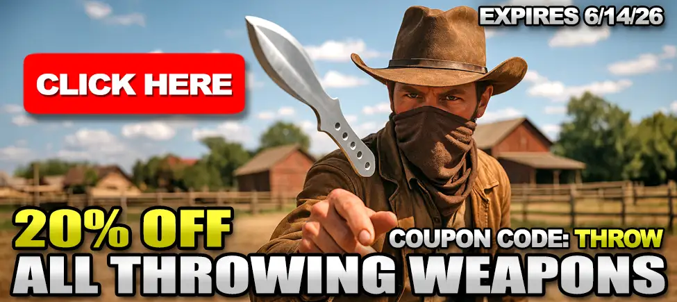 20% Off All Throwing Weapons